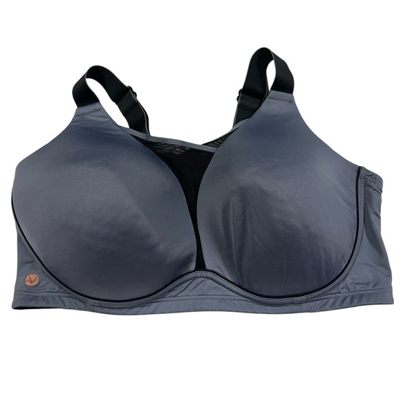 Livi Active Size 44DDD Lane Bryant Womans Sports Bra Gray Medium Impact Wireless - Picture 1 of 12
